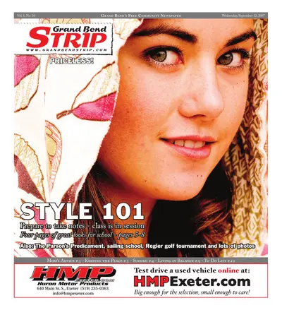 Front page of the Grand Bend Strip, September 12, 2007