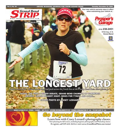 Front page of the Grand Bend Strip, November 19, 2009