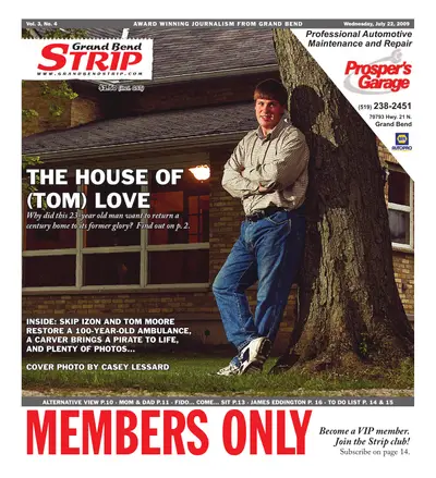 Front page of the Grand Bend Strip, July 22, 2009
