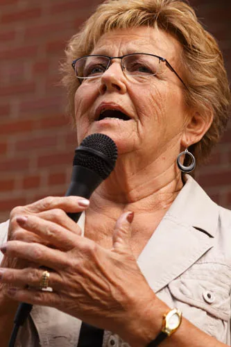 Jennie Rowe on her 80th birthday